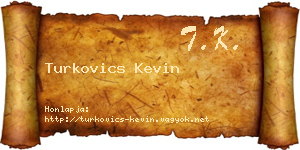 Turkovics Kevin névjegykártya